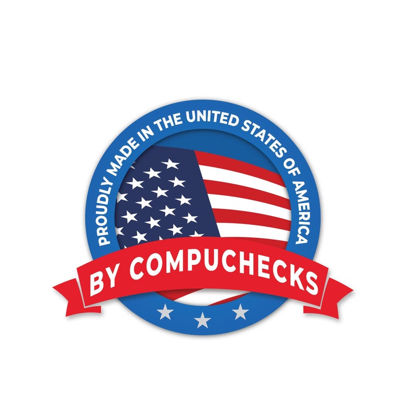 Compuchecks 100 High Security Blank Check Stock - Checks on Top Compatible with QuickBooks, Quicken and Any Laser or Inkjet Printer - Check Paper Weight # 70 Dark Blue Art Deco - Image 5
