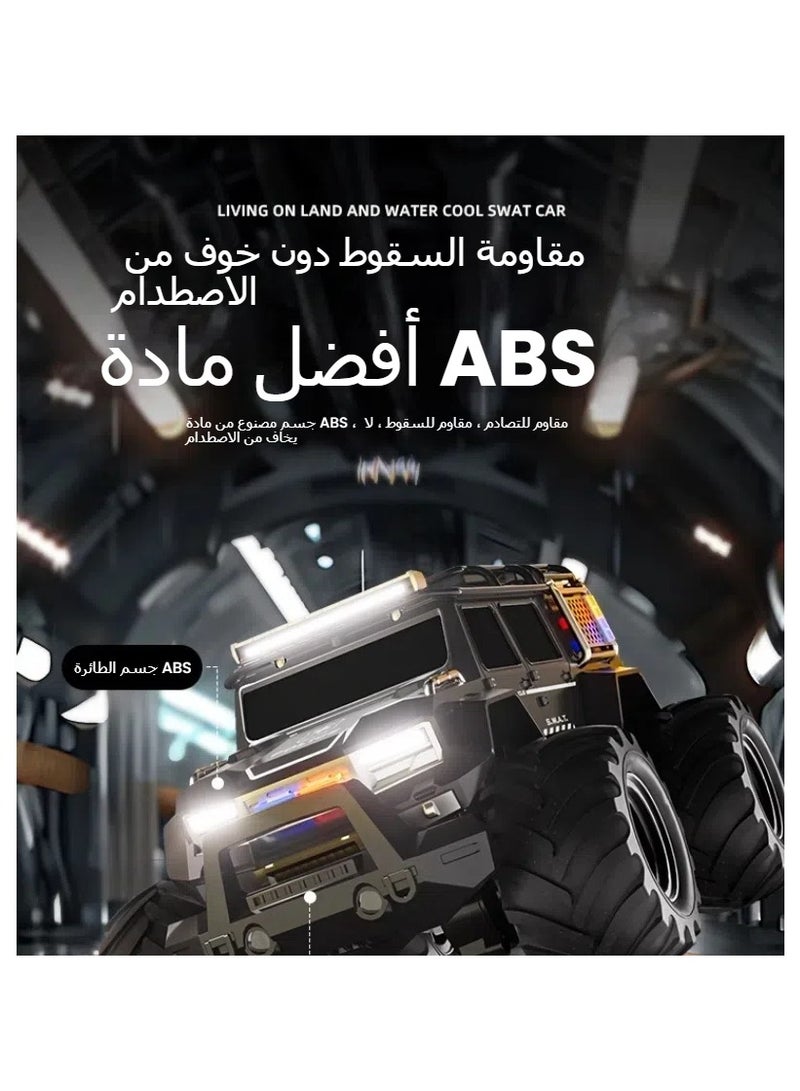 general Amphibious stunt car Police car, climbing 4X4 off-road vehicle, beach toy Bigfoot Amphibious vehicle, 2.4Ghz rechargeable toy, suitable for boys and girls from 4 to 8 years old - Image 3