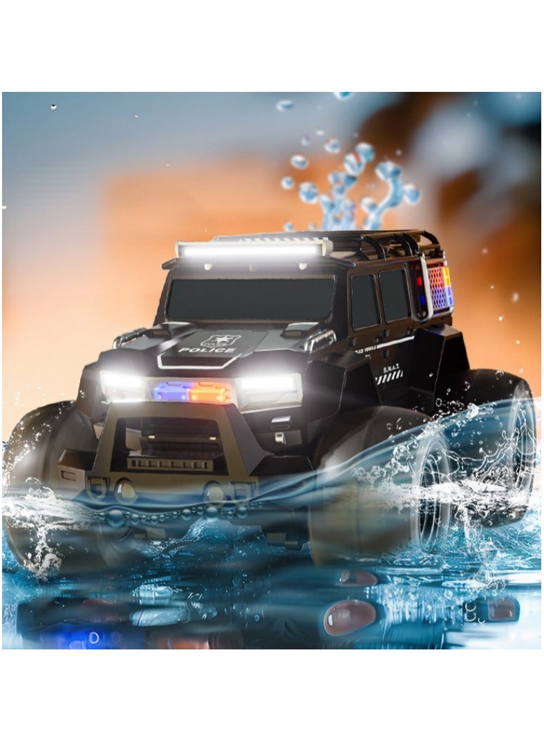 general Amphibious stunt car Police car, climbing 4X4 off-road vehicle, beach toy Bigfoot Amphibious vehicle, 2.4Ghz rechargeable toy, suitable for boys and girls from 4 to 8 years old - Image 4