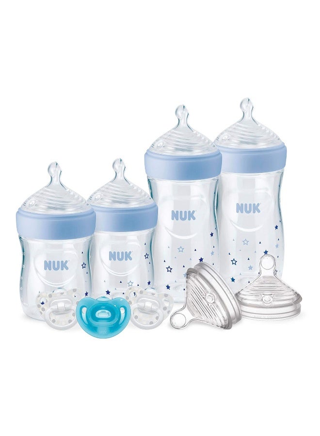 NUK زجاجات نوك ببساطة طبيعية مع مجموعة هدايا SafeTemp - تشمل 4 زجاجات - Image 1