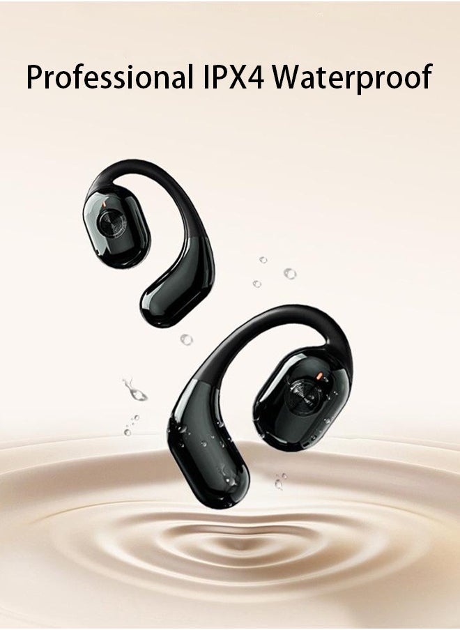 Generic - Bluetooth TWS Earphones with AI Translation and HIFI Sound Quality，Headset Display Power ，Noise Reduction Ear-Hanging Sports Bluetooth Headset  - Cool Black - Image 1