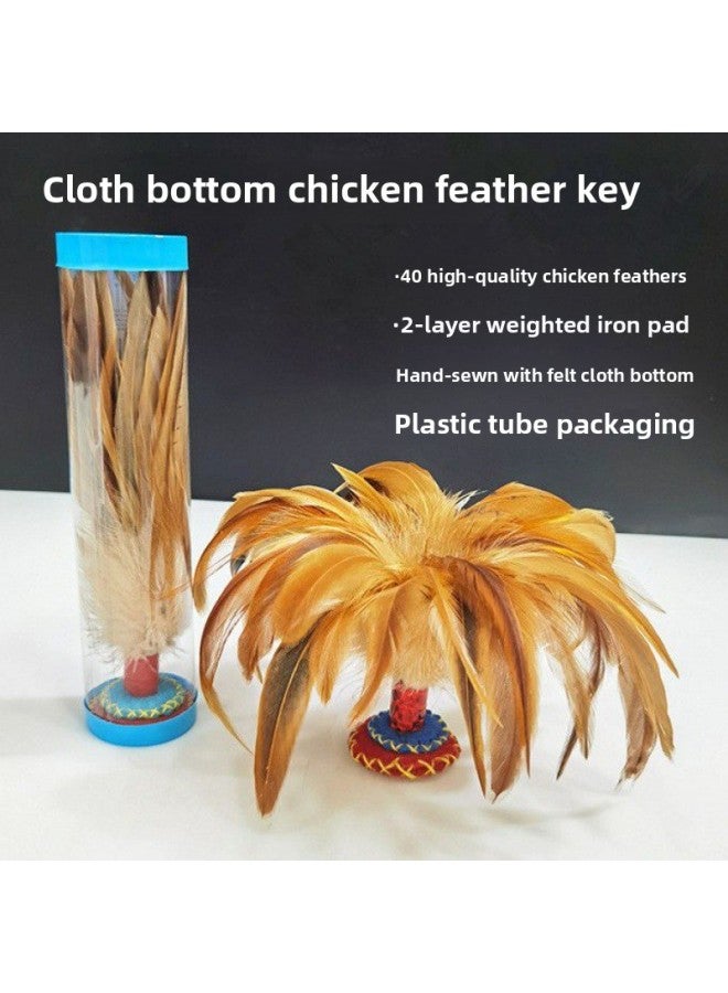 Feather Shuttlecock Traditional Old-fashioned Sewing Resistant Kick Feather Key Fitness Sports Competition Special Training Shuttlecock-Specifications:[free Sports Bracelet] Cloth Bottom Color Chicken Feather Shuttlecock (one Barrel) - Image 2