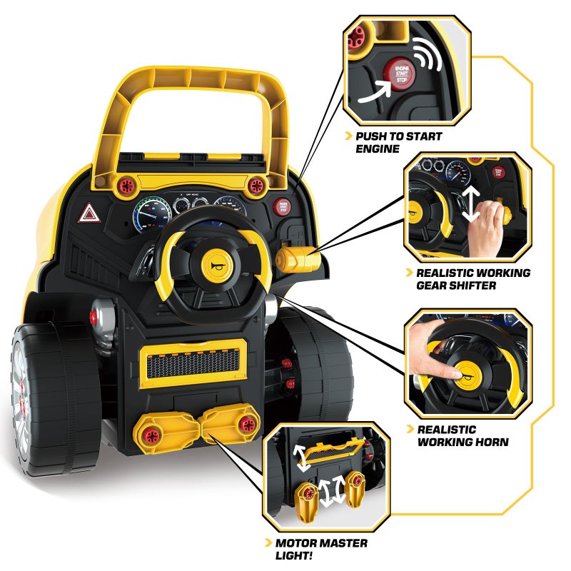 spring flower SpringFlower Toys Gifts for 3 4 5 6 7 8 Years Old Boys, Large Truck Engine, Mechanic Repair Set for Kids, Big Truck Builder Kit, Take Apart Motor Vehicle Play Car Service Station, for Kids - Image 4