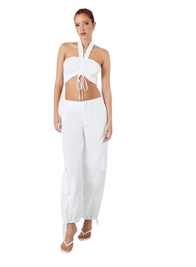 FOREVER 21 Ruched Halter Crop Top - Image 1