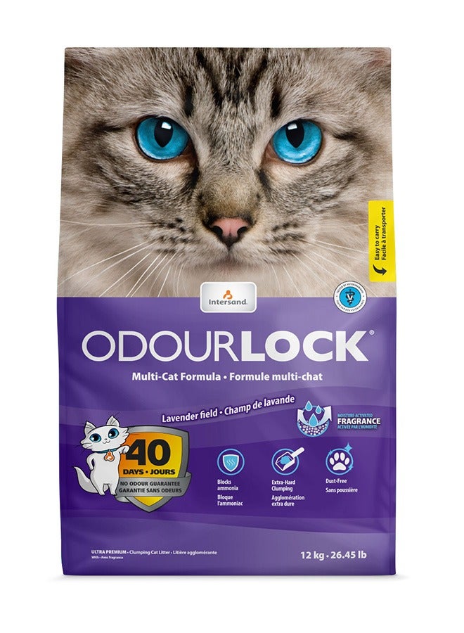 Odour Lock Lavender Clumping Litter 12kg