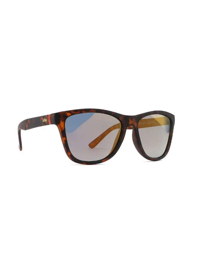Lee Cooper Polarized Sunglasses Demi Frame Blue Revo Mirror Lens 55mm  - LC1039C02