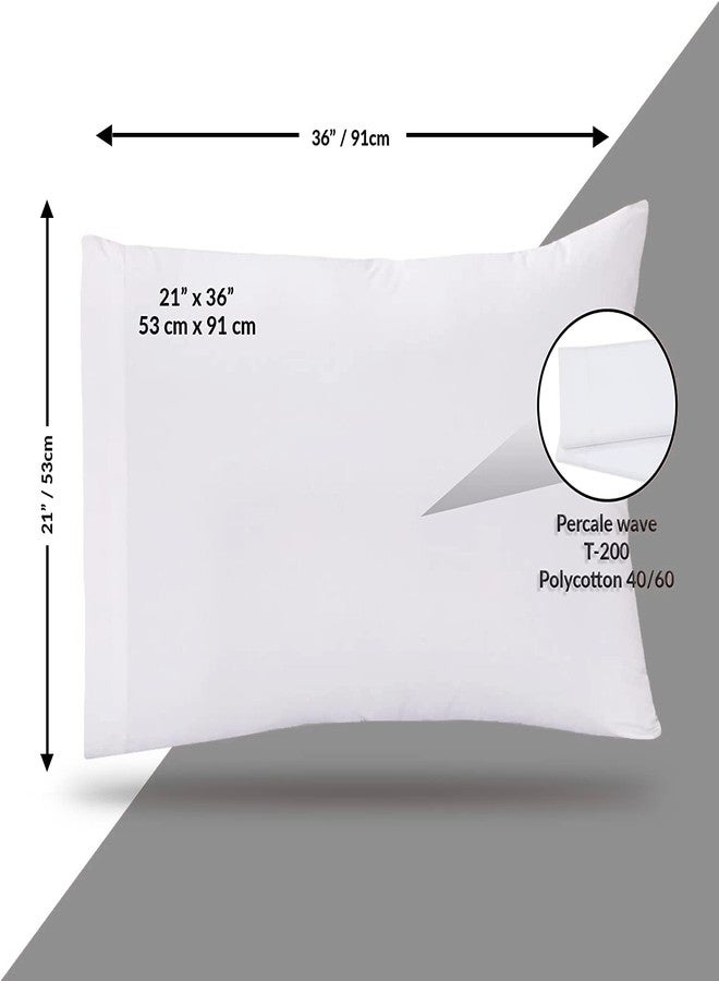 Gold Textiles Bulk Pack of 24 Polycotton Standard Size Pillowcases, White T200-21"x32" (Fits up-to 20" X 28" Pillow) - Ideal for use in Hotels,Hospitals, School Projects and More (24, Standard) - Image 4