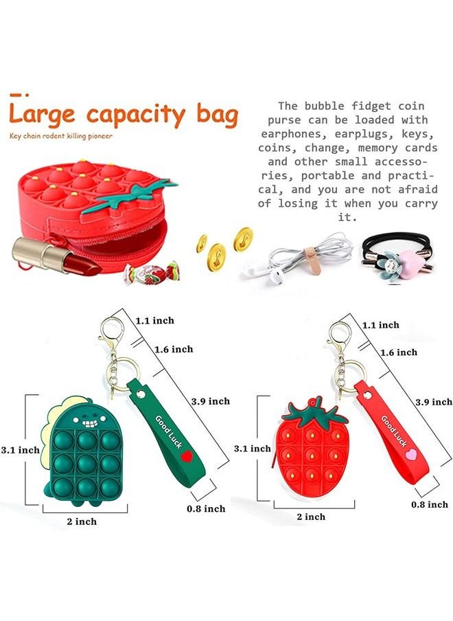 ISank Pop it Pencil Case, Colorful Marble Fidget Pencil Case with Pop it Coin Purse  - Image 5