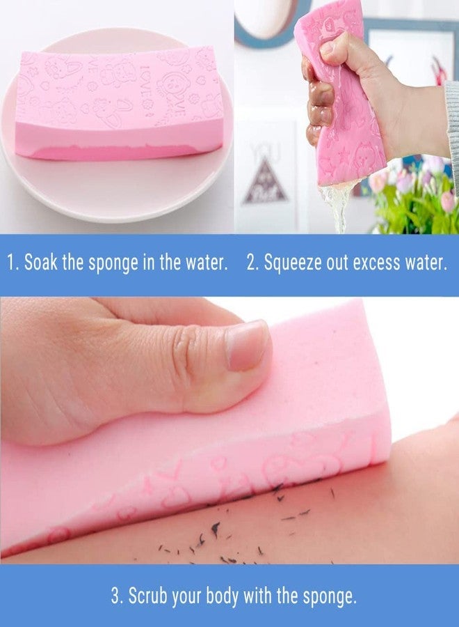 FAGVA Exfoliating Sponge Ultra Soft Bath Scrubber for Kids Body Scrub for Bathing Exfoliator Sponge for Body Wash,Body Dead Skin Removal Bathing Sponge (2-piece) (multicolor) - Image 4
