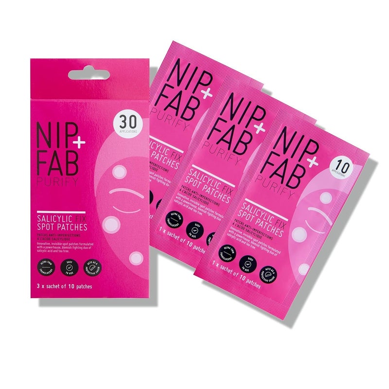 Nip  Fab Salicylic Acid Fix Spot Patches for Face with Tea Tree Blemishes Dark Spots Patch 30 Count SKSALSPBOX