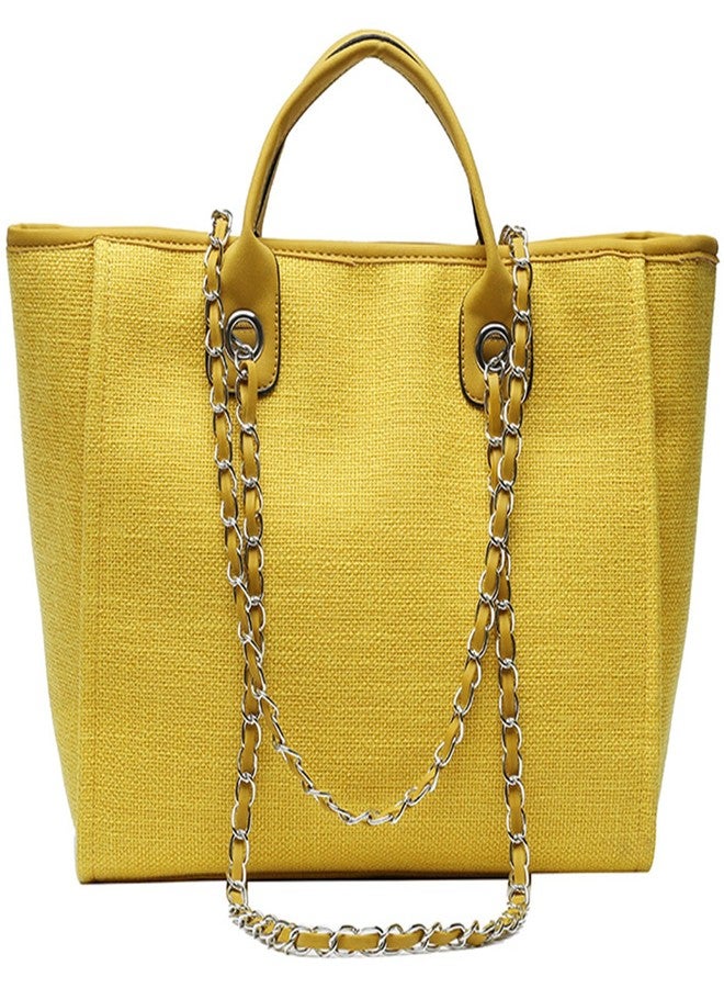 Busnos Tote Bag for Women Large Yellow Canvas Travel Handbags Bag Womens Work Tote Bags With Zipper Cute Bags - Image 1