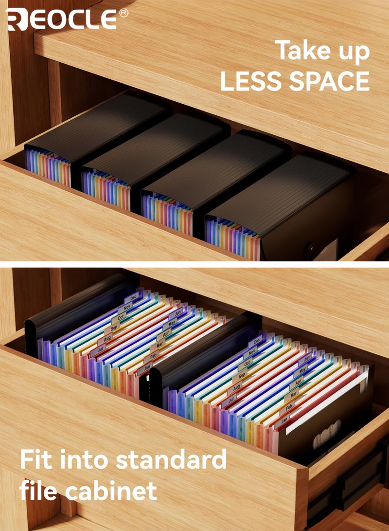 REOCLE 13 Pocket Expanding File Folder Accordion File Organizer A4 Letter Size Portable Document Organizer High Capacity Tear-Resistant Water-Repellent Ideal for Home Office School - Image 5