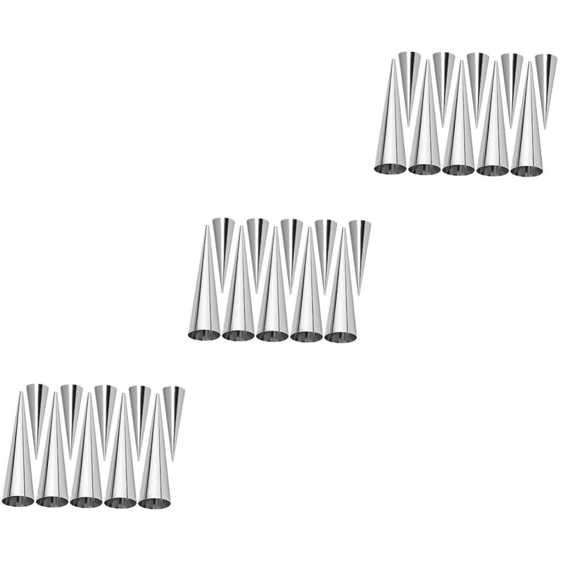 2 Pack 20 Pieces Cannoli Tube Molds Croissant Baking Tool Cones And Brush Easy Clean - Image 2