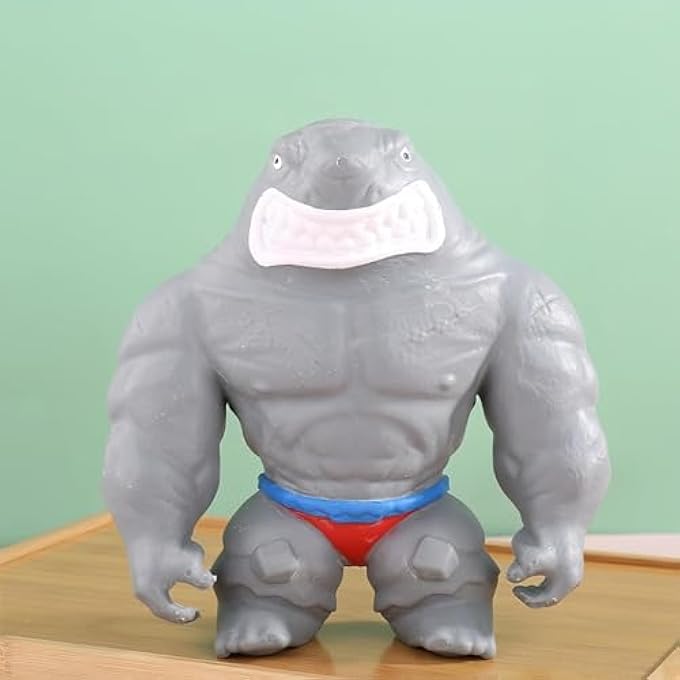 KASTWAVE Giant Squishy Shark Stretchy Toys, Squishy Toys for Kids, Fun Splat Shark Figures, Squeeze Shark Toy, Stretchy and Squishy Shark Toy, Animal Figure Toys for Kids and Adults (Big Shark) - Image 1
