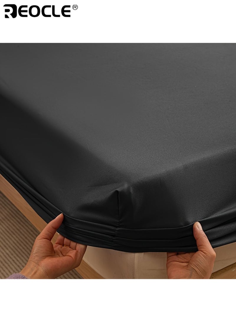 ريوكل طقم ملاءة سرير مطاطية مريح ومتعدد الاستخدامات، واقي للمرتبة، سهل الغسيل في الغسالة، مثالي لغرف النوم والفنادق والسكن الجامعي - Image 3
