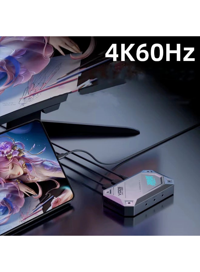 Piva VD05 Live Stream Switcher 4K 60HZ Video Capture Card Type-C USB3.0 HD for Streaming Podcasting Game Recording - Image 3