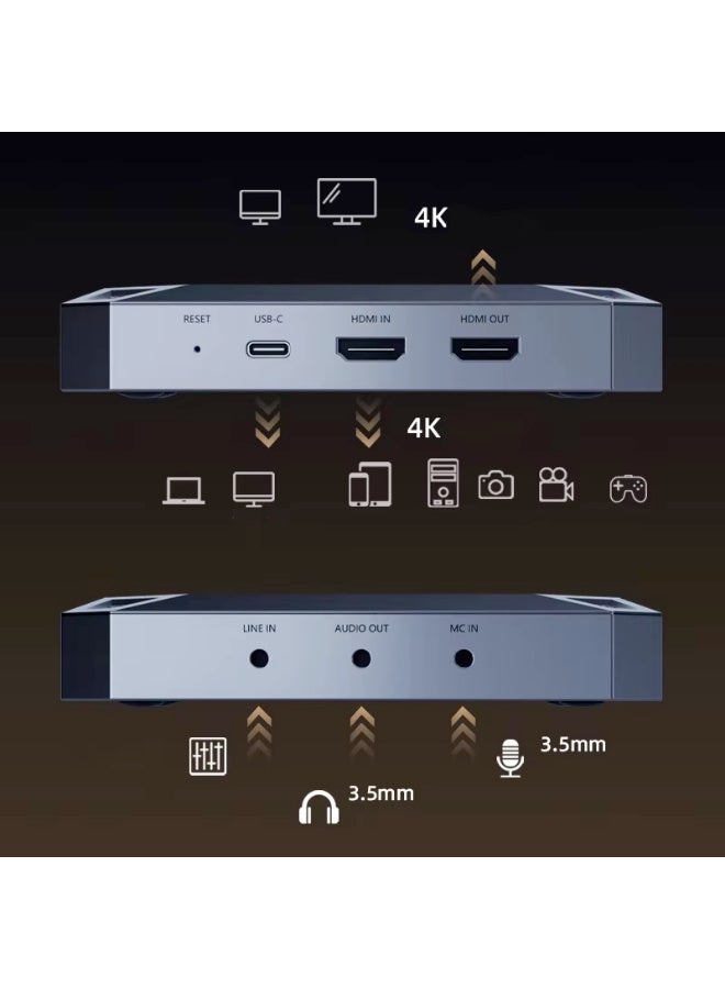 Piva VD05 Live Stream Switcher 4K 60HZ Video Capture Card Type-C USB3.0 HD for Streaming Podcasting Game Recording - Image 4