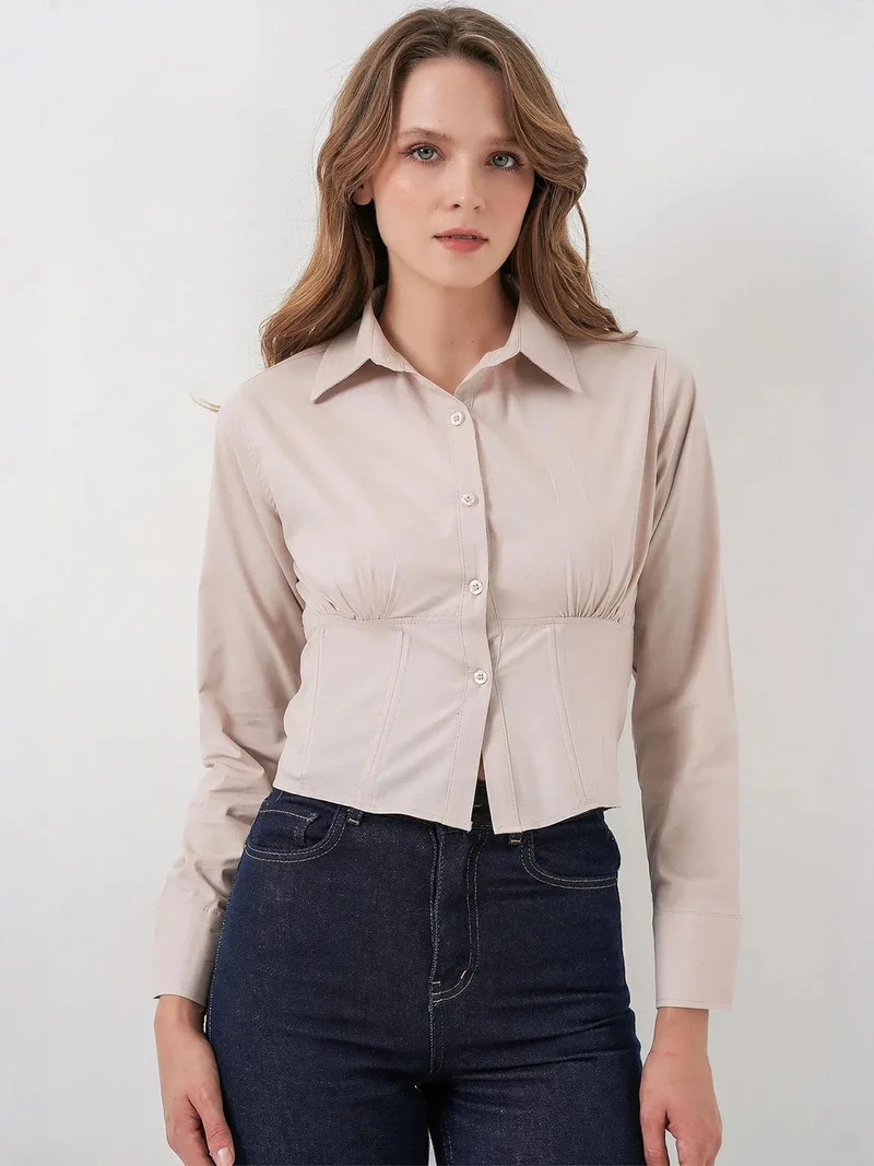 BIG DART BDART Fitted Poplin Button-Up Short Shirt