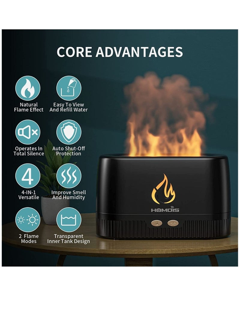 Bakhoor Essential Oil Diffusers Quiet Aromatherapy Diffuser, Auto Shut Off Scent Diffuser, Ultrasonic Oil Diffuser, Portable Flame Diffuser, Cool Mist Humidifiers for Bedroom, Home, Office, Yoga, Gym  - Image 2