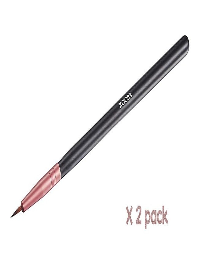 KOOBA Makeup Fine Point Eyeliner Brush 2 Pcs, Portable Eye Gel Foundation Brush, Beauty Cosmetic Tool for Professional and Travel, Pack of 2 - Image 3