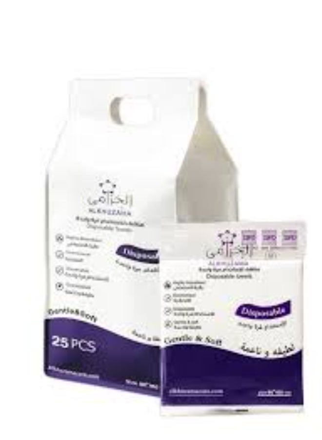 الخزامى مناشف الخزامى للاستخدام مرة واحدة – لطيفة وناعمة وعالية الامتصاص، 25 قطعة (70×140 سم) - Image 2