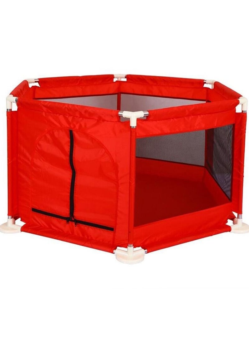 Playpen Children's Safety Fence Washable 6 Panel Kids Portable FoldableActivity Center Room Fitted Floor Mats for Babies/Toddler/Newborn Game Folding Fence - Image 4