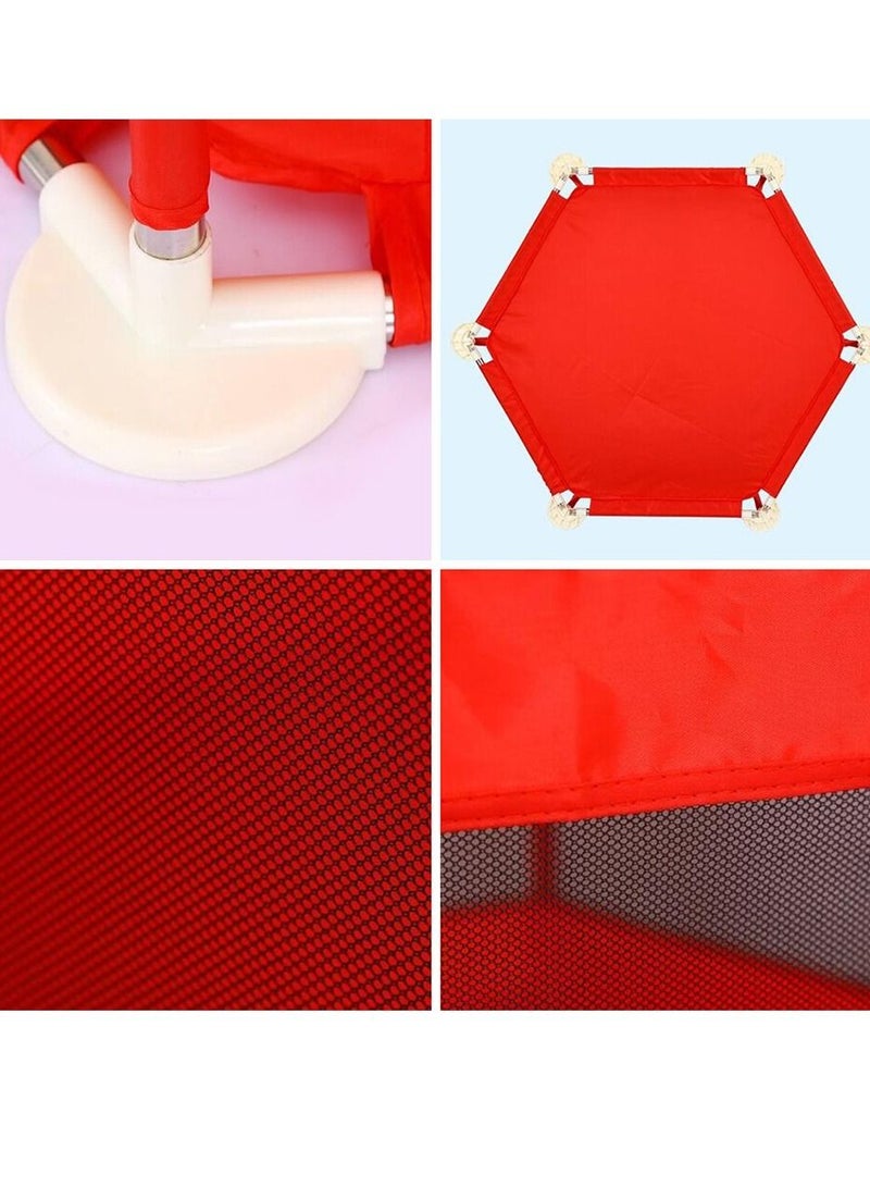 Playpen Children's Safety Fence Washable 6 Panel Kids Portable FoldableActivity Center Room Fitted Floor Mats for Babies/Toddler/Newborn Game Folding Fence - Image 5