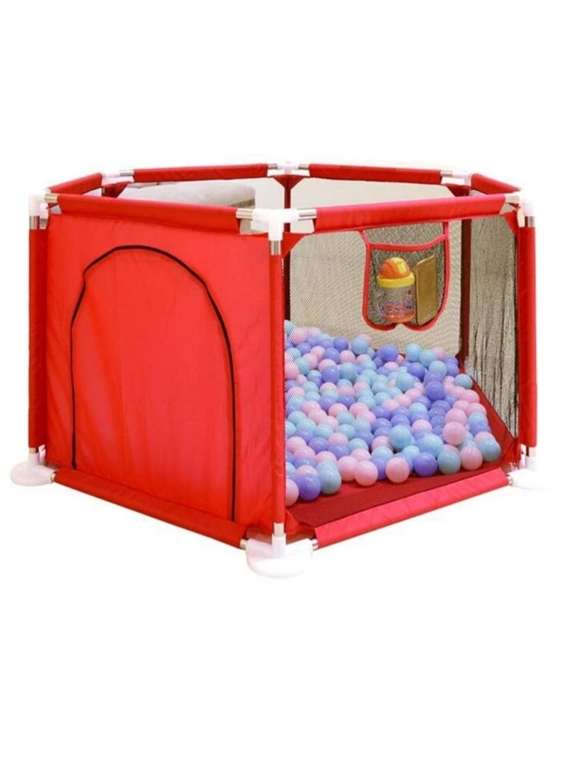 Playpen Children's Safety Fence Washable 6 Panel Kids Portable FoldableActivity Center Room Fitted Floor Mats for Babies/Toddler/Newborn Game Folding Fence - Image 1