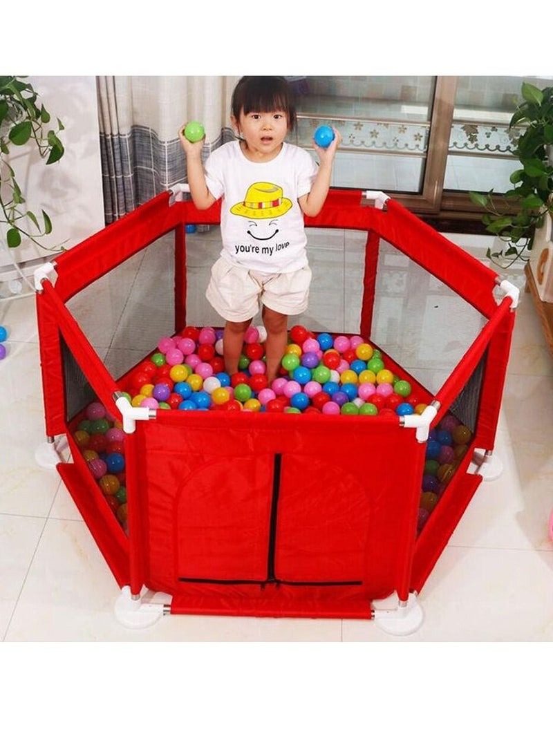 Playpen Children's Safety Fence Washable 6 Panel Kids Portable FoldableActivity Center Room Fitted Floor Mats for Babies/Toddler/Newborn Game Folding Fence - Image 2
