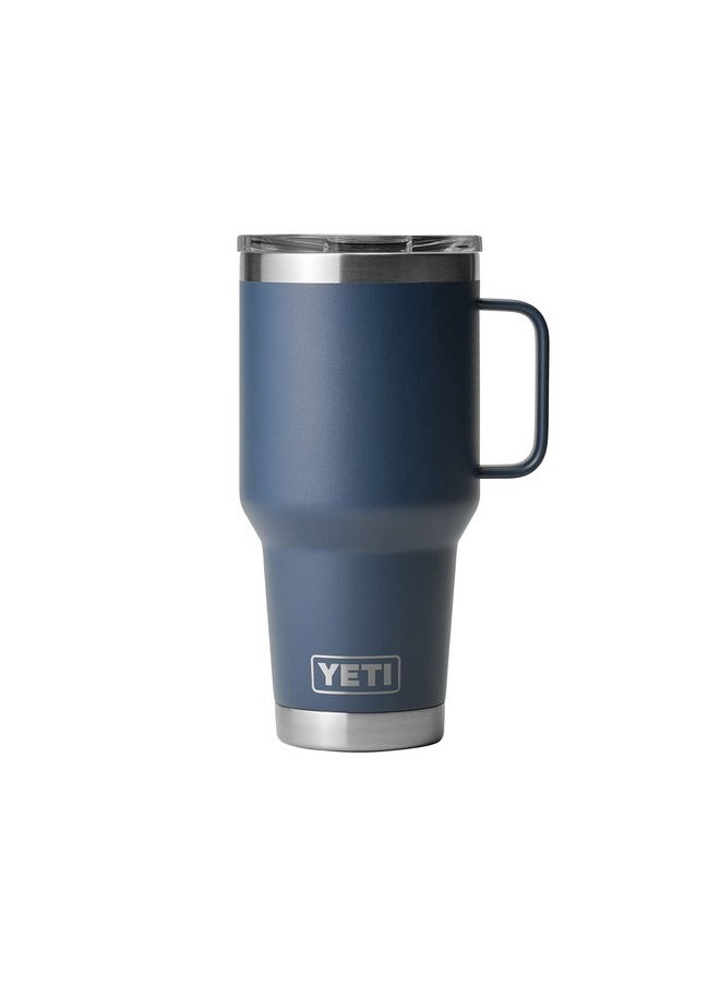 YETI YETI Rambler 30 oz Travel Mug, Stainless Steel, Vacuum Insulated with Stronghold Lid, Navy  - Image 4