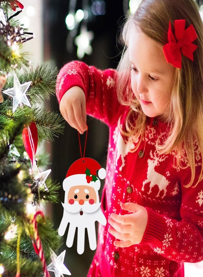Zhanmai 36 Sets Christmas Santa Crafts for Kids DIY Christmas Crafts Make Your Own Handprint Santa Ornaments Kit for Kids Xmas Party Preschool Classroom Activities - Image 4