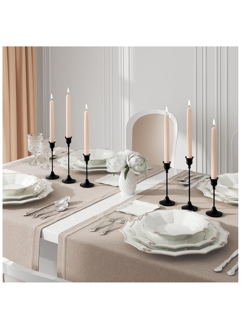 XICEN 3Pcs Black Candle Holder, Candle Stick Holders, Candlestick Holder Set for Dinning, Party, Vintage Modern Decorative Centerpiece for Table Mantel Wedding Housewarming Gift - Image 4