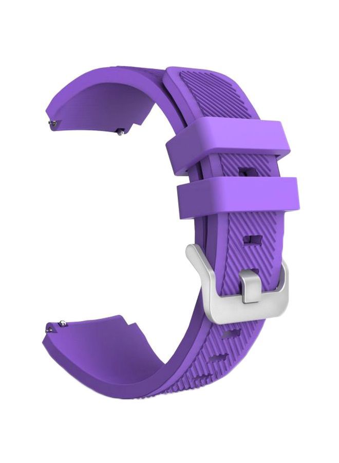 نيبمينينت سوار بديل من السيليكون لساعة سامسونج جير S3 فرونتير/ كلاسيك مقاس 46 مم أرجواني / فضي