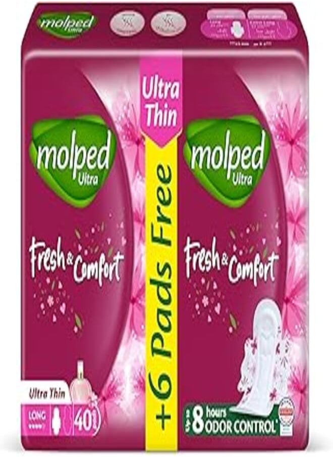 Molped - Molped Ultra - Fresh & Comfort - Family Pack - Long - 40 Pads - Image 1
