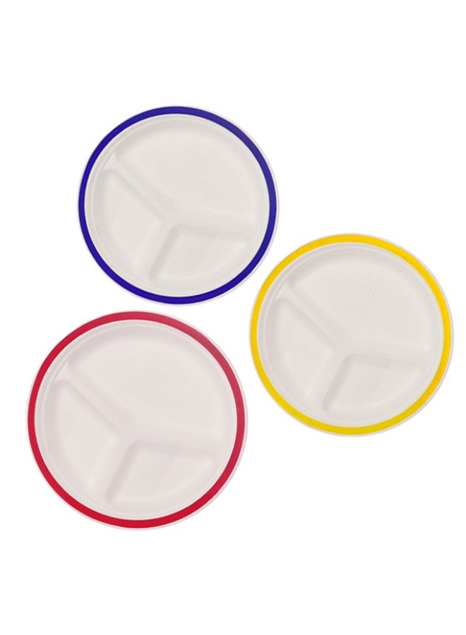 Disposable Plate, 3Compartment 10pcs, India