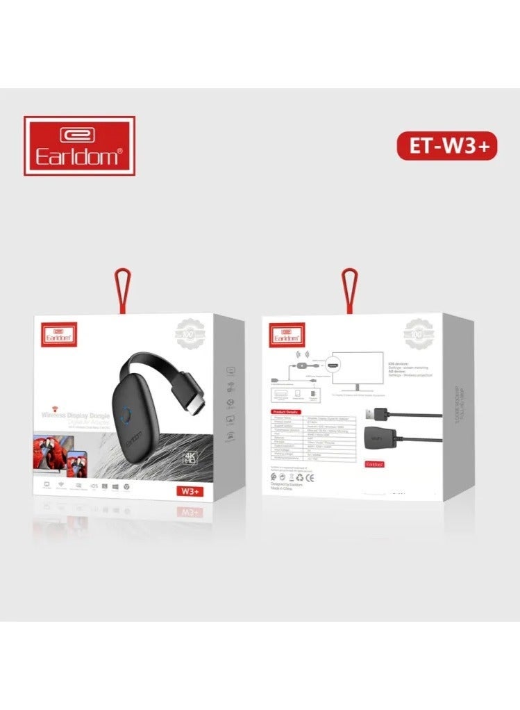 Earldom W3+ Wireless Display Dongle | HDMI Digital AV Adapter for Screen Mirroring | 1080P HD Streaming for TV, Projector & Monitor – Plug & Play - Image 4