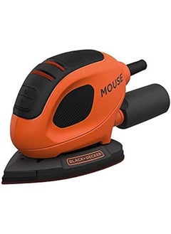 BLACK+DECKER Compact Mouse Detail Sander 55W Corded Low Vibration Dust Port Precision Sanding For Paint Varnish Glass Lightweight And Portable Orange Black Bew230 Gb  - Image 1