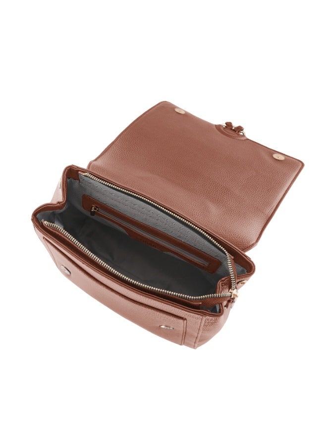 فوسكا شنطة Foska كبيرة 2 في 1: يد وظهر (Tote & Backpack) – جلد ناعم للعمل لون dusty rose – مقاس 29.5x32 سم - Image 5