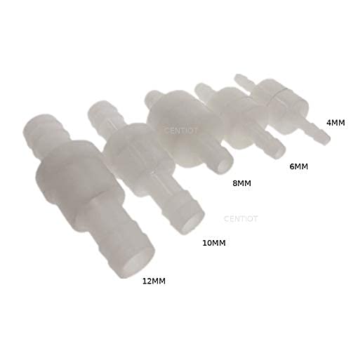 CentIoT - One-Way Non-Return inline check valve - white Plastic - for Water liquid gas (POM 8MM) - Image 4