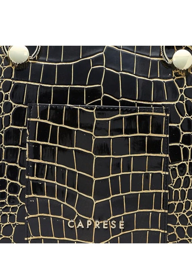 Caprese Miranda Tote Bag, Medium-Black | Stylish Handbag for Women | Spacious, Versatile Office & Daily Essentials Tote | Top Zip Closure - Image 2