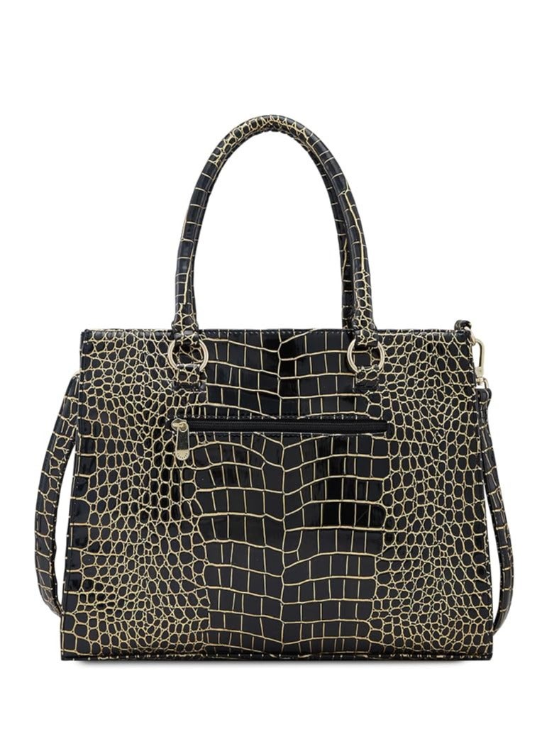 Caprese Miranda Tote Bag, Medium-Black | Stylish Handbag for Women | Spacious, Versatile Office & Daily Essentials Tote | Top Zip Closure - Image 5