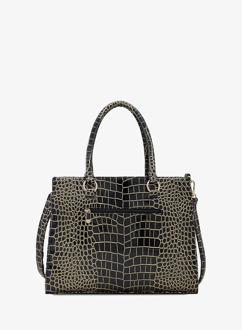 Caprese Miranda Tote Bag, Medium-Black | Stylish Handbag for Women | Spacious, Versatile Office & Daily Essentials Tote | Top Zip Closure - Image 5