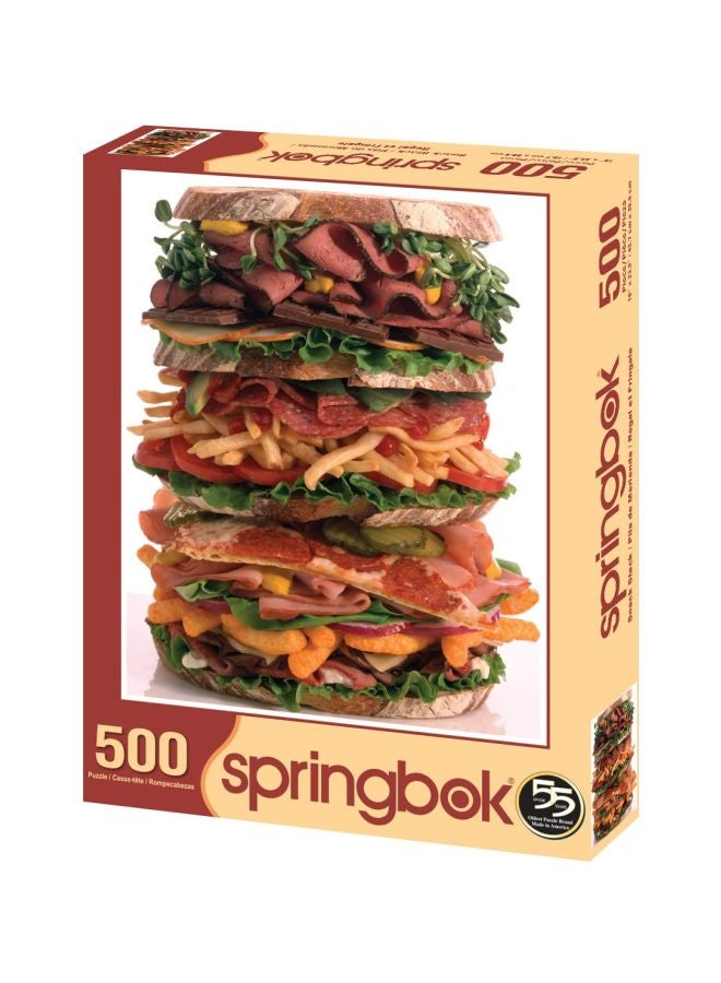 سبرينغبوك أحجية قطع تركيب بتصميم وجبة خفيفة، مكونة من 500 قطعة، طراز 33-01426. - Image 1