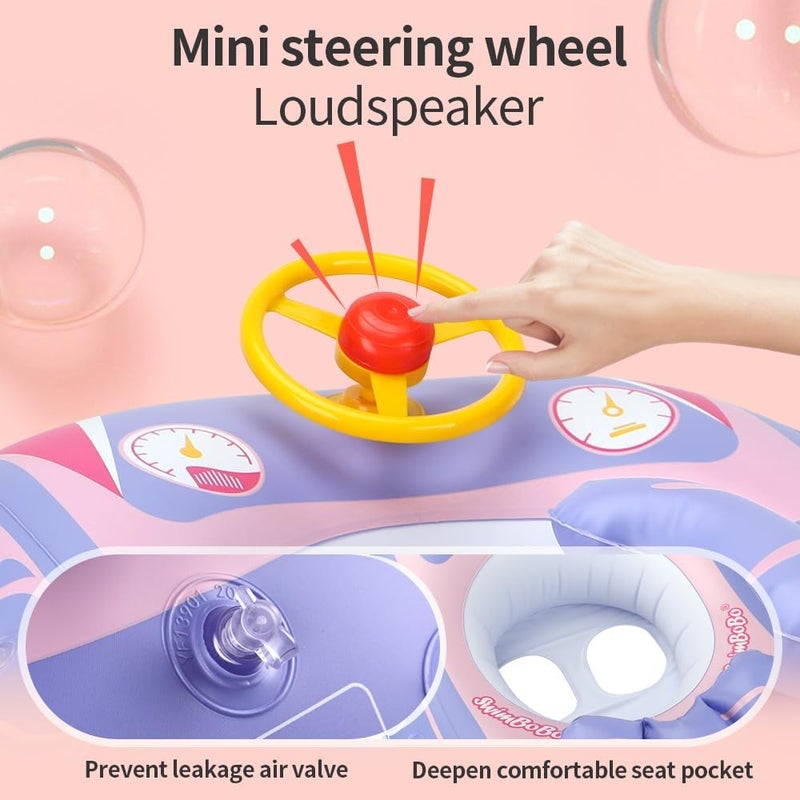 SwimBoBo Baby Swimming Pool Float Inflatable Swim Float With Sun Protection Canopy - Image 5