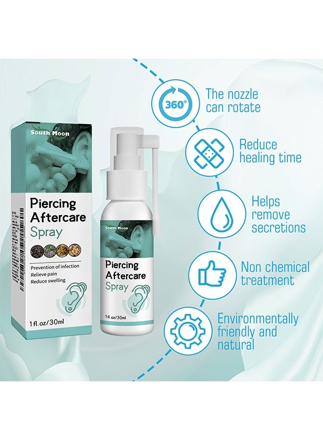 SOUTH MOON Piercing Aftercare Spray 30ml, Advanced Piercing Aftercare & Cleanser, for Ear Prevention of Infection Relieve Pain Reduce Swelling - Image 5