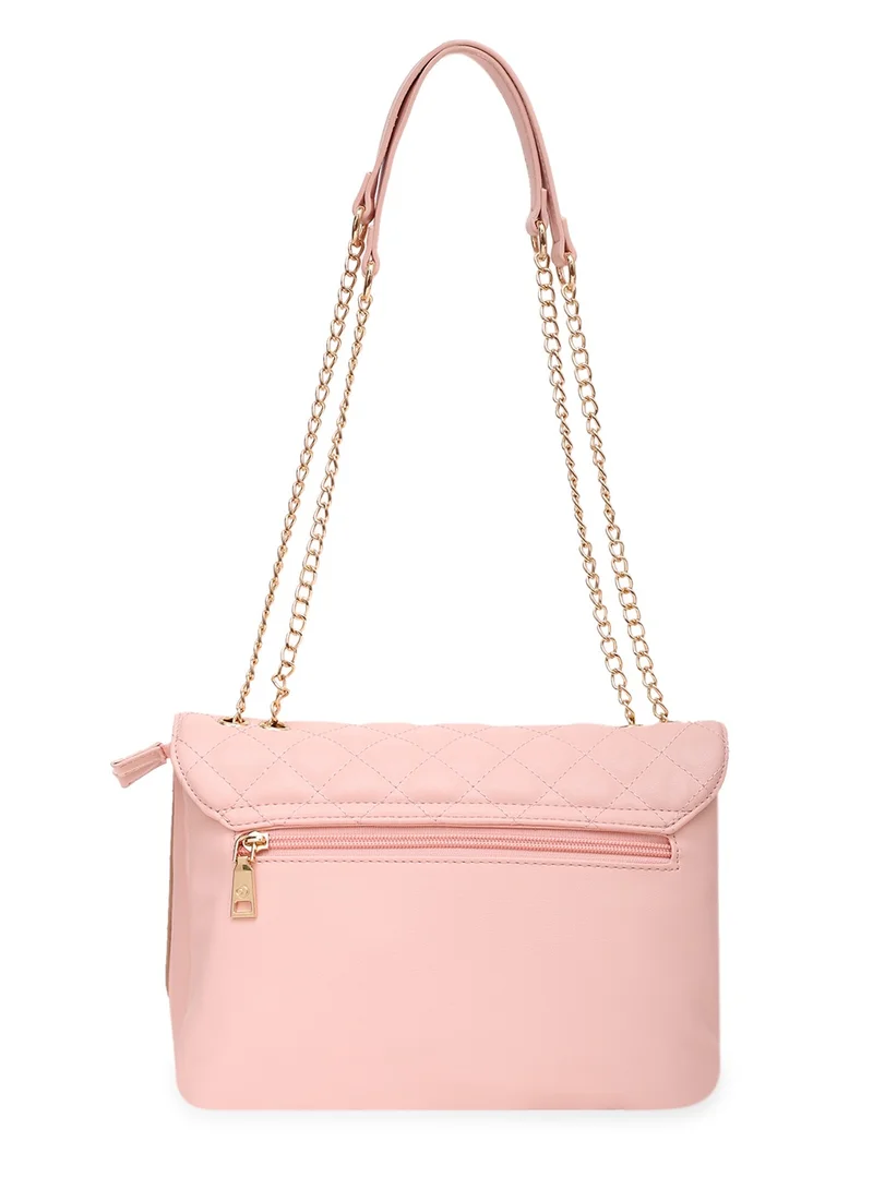 CAPRESE Caprese Cuddy Checkered Blush Faux Leather Medium Sling