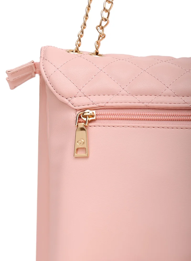 CAPRESE Caprese Cuddy Checkered Blush Faux Leather Medium Sling