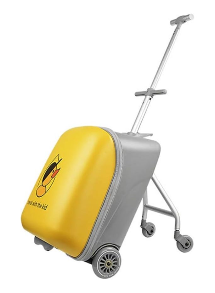 BLOOMING TIME Kid's Ride-On Trolley Case - 20-Inch Cartoon Suitcase with Expandable Design - Image 1