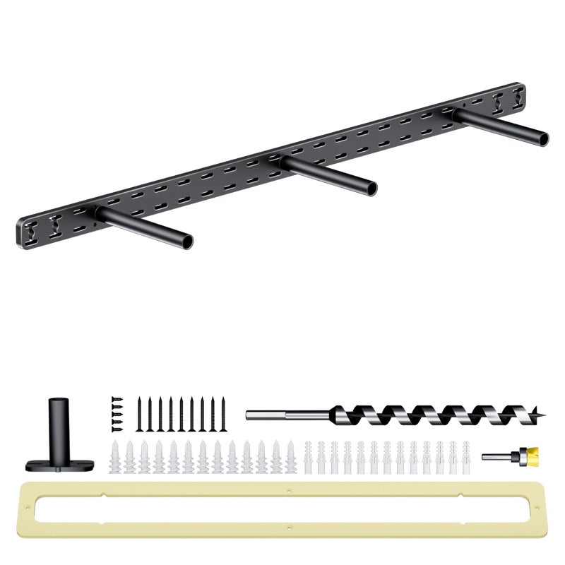 Craftersmark 1pc Floating Shelf Hardware Heavy Duty Hidden Shelf Brackets SupportWall Mounting Invisible Floating Shelves Bracket with Jig 34 x 8 x 15 with Tools - Image 2