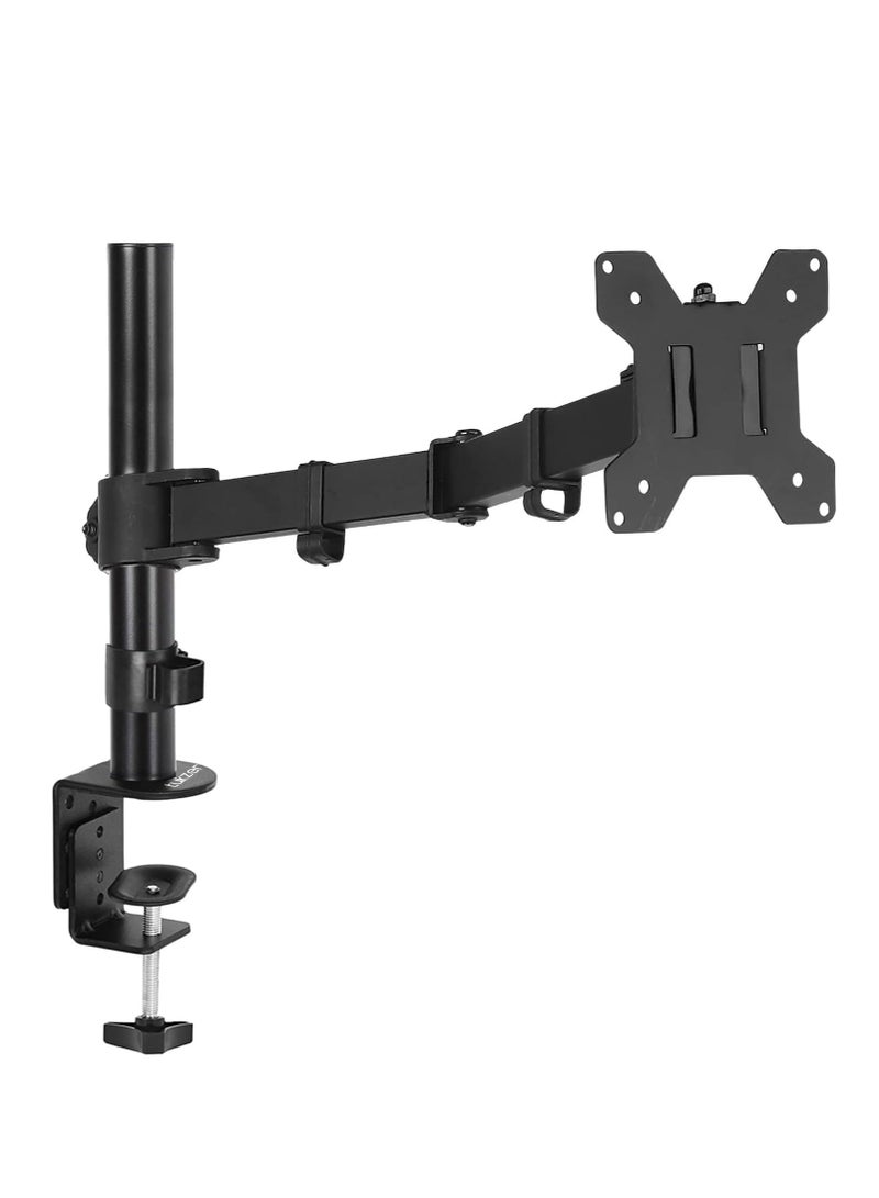 Single 13 to 27-inch(33 to 68.5cm) LCD Monitor Desk Mount Stand, Height Adjustable Arm Mount, Fully Adjustable, Tilt, Articulating/Holds 1 Screen Stand-Steel (TZ-T19) - Image 1